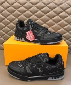 Branded Trainer Sneakers Black Premium