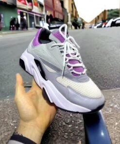 Branded B22 Triple Purple and Grey Sneakers For Mens