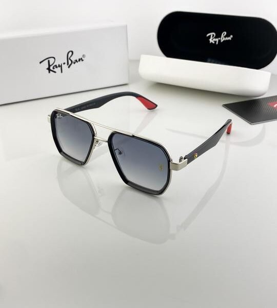 RAYBAN SILVER BLUE SHADED 10 SUNGLASSES