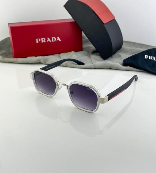Prada Silver Black Shaded 986 Sunglasses