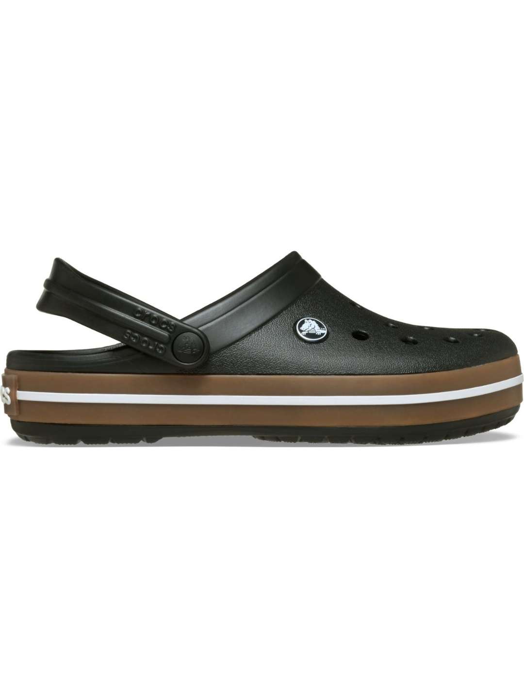 CROCS CROCBAND GUM CLOG BLACK
